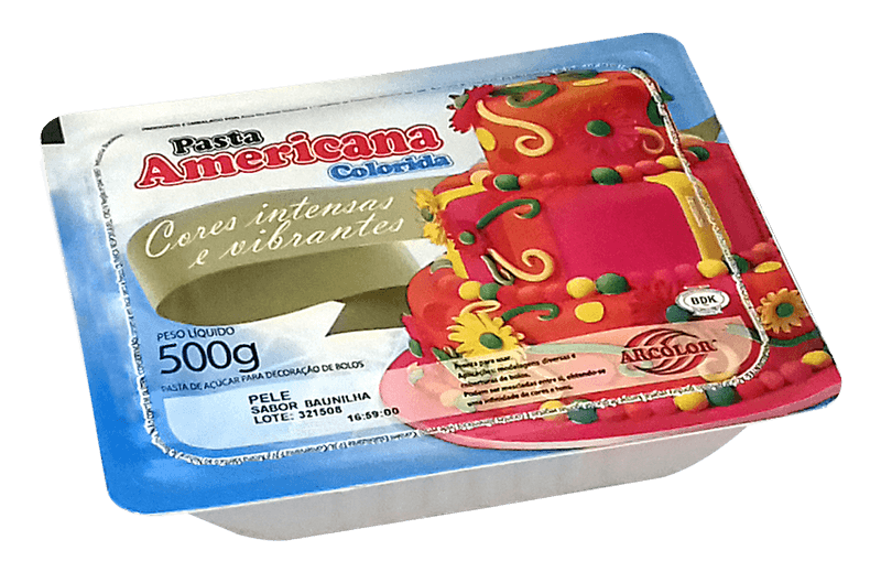 PASTA AMERICANA COLORIDA PELE 500G