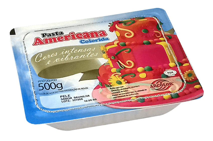 PASTA AMERICANA COLORIDA PELE 500G
